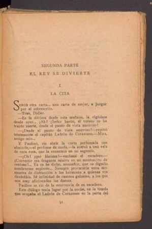 Segunda parte - El rey se divierte