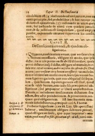 Caput II. De Conscientia erronea, & eiusdem obligatione.