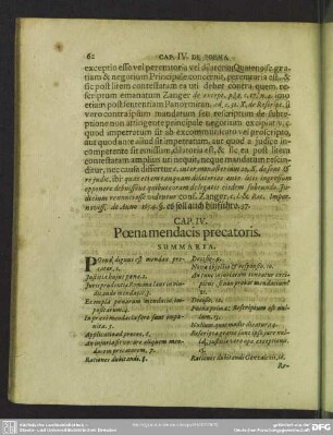 Cap. IV. Poena mendacis precatoris
