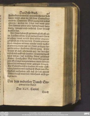 Von dem understen Bauch/ Eingeweyd und Nabel. Das XLV. Capitel.