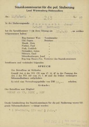 Fassnacht, Josef