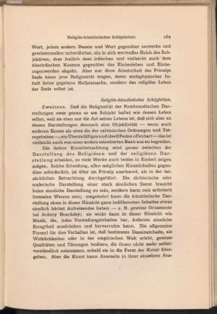 Religiös-künstlerisches Schöpfertum.