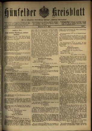 Ausgabe vom Dienstag, den 08. Mai 1917.