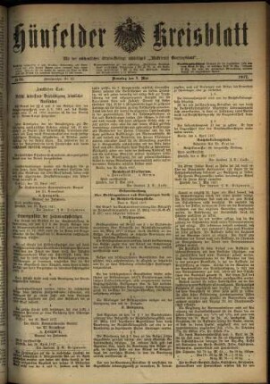 Ausgabe vom Dienstag, den 08. Mai 1917.