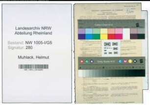 Entnazifizierung Helmut Muhlack , geb. 02.05.1911 (Monteur)