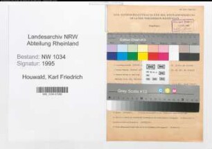 Entnazifizierung Karl Friedrich Von Houwald , geb. 10.01.1891 (Oberst)