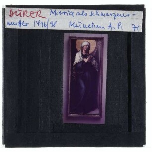 Dürer, Maria als Schmerzensmutter (München AP 709)