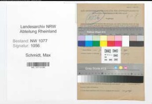 Entnazifizierung Max Schmidt , geb. 15.05.1893 ()