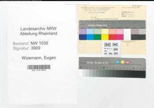 Entnazifizierung Eugen Wizemann , geb. 02.10.1898 ()