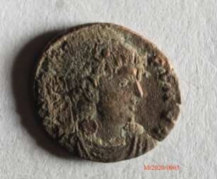 Römische Münze, Nominal Follis, Prägeherr Constans, Prägeort nicht bestimmbar, Original