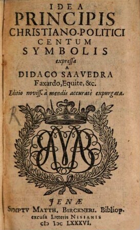 Idea Principis Christiano-Politici Centum Symbolis expressa