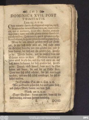 Dominica XVII. Post Trinitatis.