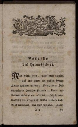 Vorrede des Herausgebers.