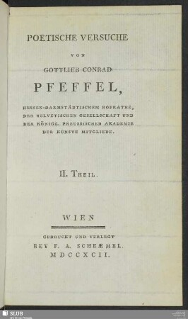 2: Poetische Versuche