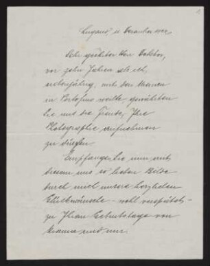 Brief von Edwin Arnold an Gerhart Hauptmann