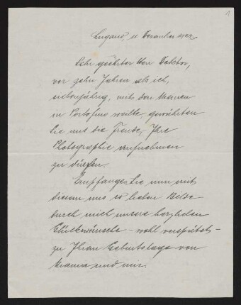 Brief von Edwin Arnold an Gerhart Hauptmann