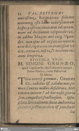 Epistola XVIII.