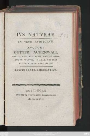 [1]: Ivs Natvrae : In Vsvm Avditorvm