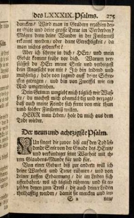275-285, Der LXXXIX. - XCI. Psalm