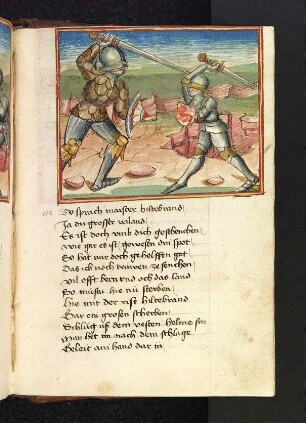 Sigenot führt einen schweren Schlag gegen Hildebrand aus.