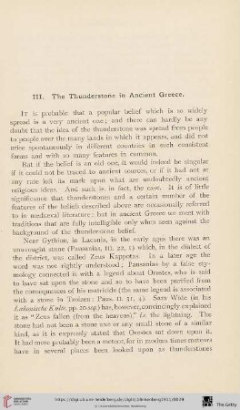 III. the Thunderstone in Ancient Greece
