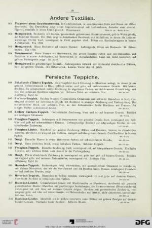 Andere Textilien (Nr. 501-505)
