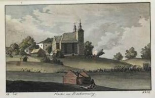 'Kirche von Beschenkowiez' Aquarell; Rückseitenvermerk: 'nach Faber'