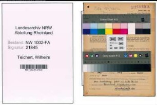 Entnazifizierung Wilhelm Teichert, geb. 12.03.1890 (Landwirt)