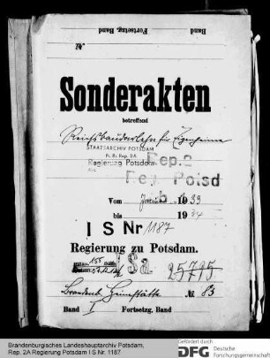 Reichsbaudarlehen für Eigenheime der Brandenburgischen Heimstätte