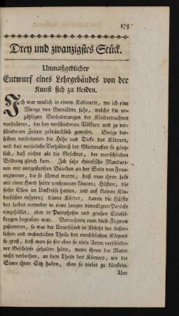 Drey und zwanzigstes Stück
