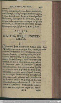 Cap. XLV. De Comitiis, Iisque Universalibus