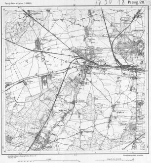 691 Pasing Topographische Karte von Bayern 1:25.000 [Positionsblätter]