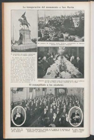 La inauguración del monumento a San Martín