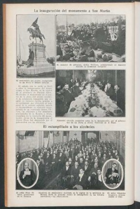 La inauguración del monumento a San Martín
