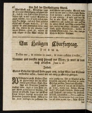 46-70, Am heil. Charfreytag. - Am Oster-Montag.