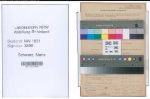 Entnazifizierung Maria Schwarz , geb. 20.08.1910 ()