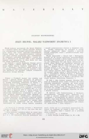 Jerzy Helwig, malarz nadworny Zygmunta I