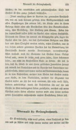 121-124 Abermals die Gesangbuchsnoth