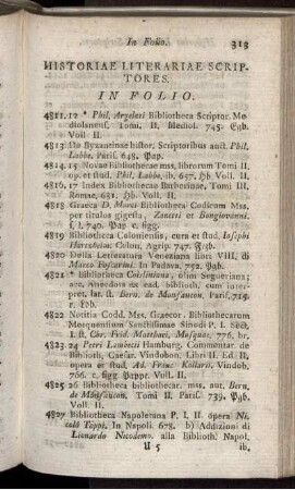 Historiae Literariae Scriptores.