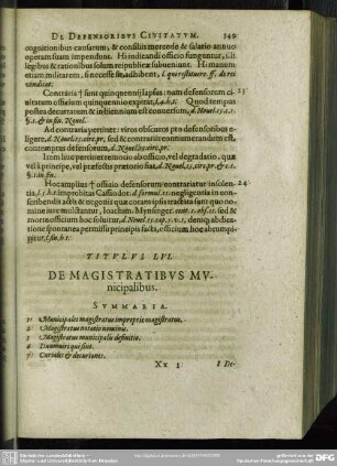 Titulus LVI. De Magistratibus Municipalibus