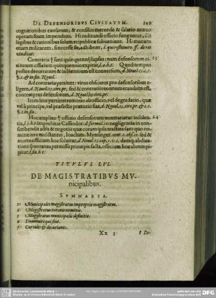 Titulus LVI. De Magistratibus Municipalibus