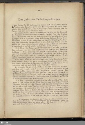 Das Jahr des Befreiungs-Krieges