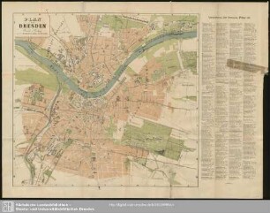 Plan von Dresden