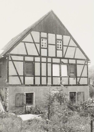 Markersbach, Wohnhaus : Markersbach (Kreis Schwarzenberg), Wohnhaus, Sportweg 4, Giebelansicht