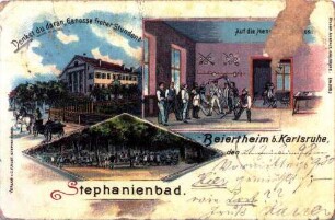 Stephanienbad Beiertheim und Albverlegung. "Stephanienbad. Beiertheim bei Karlsruhe"
