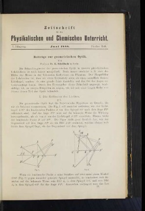 I. Jahrgang. Juni 1888. Fünftes Heft.