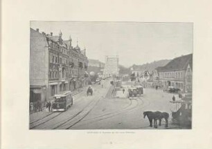Schillerplatz in Blasewitz mit der neuen Elbbrücke
