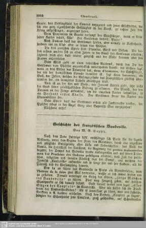 Geschichte des französischen Vaudeville