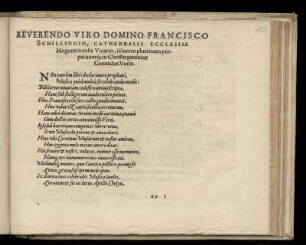 Dedikationsgedicht auf Franz Schilling von Conrad Weis