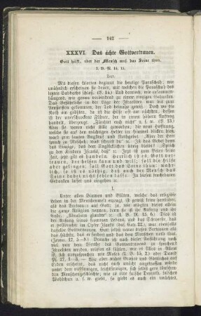 XXXVI, Das ächte Gottvertrauen.